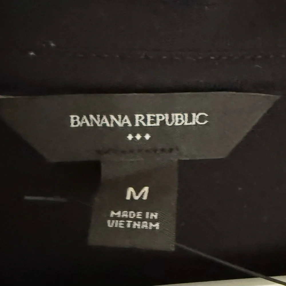 Banana Republic Factory Black Knit Quarter Zip Sweatshirt Medium - Picture 4 of 5